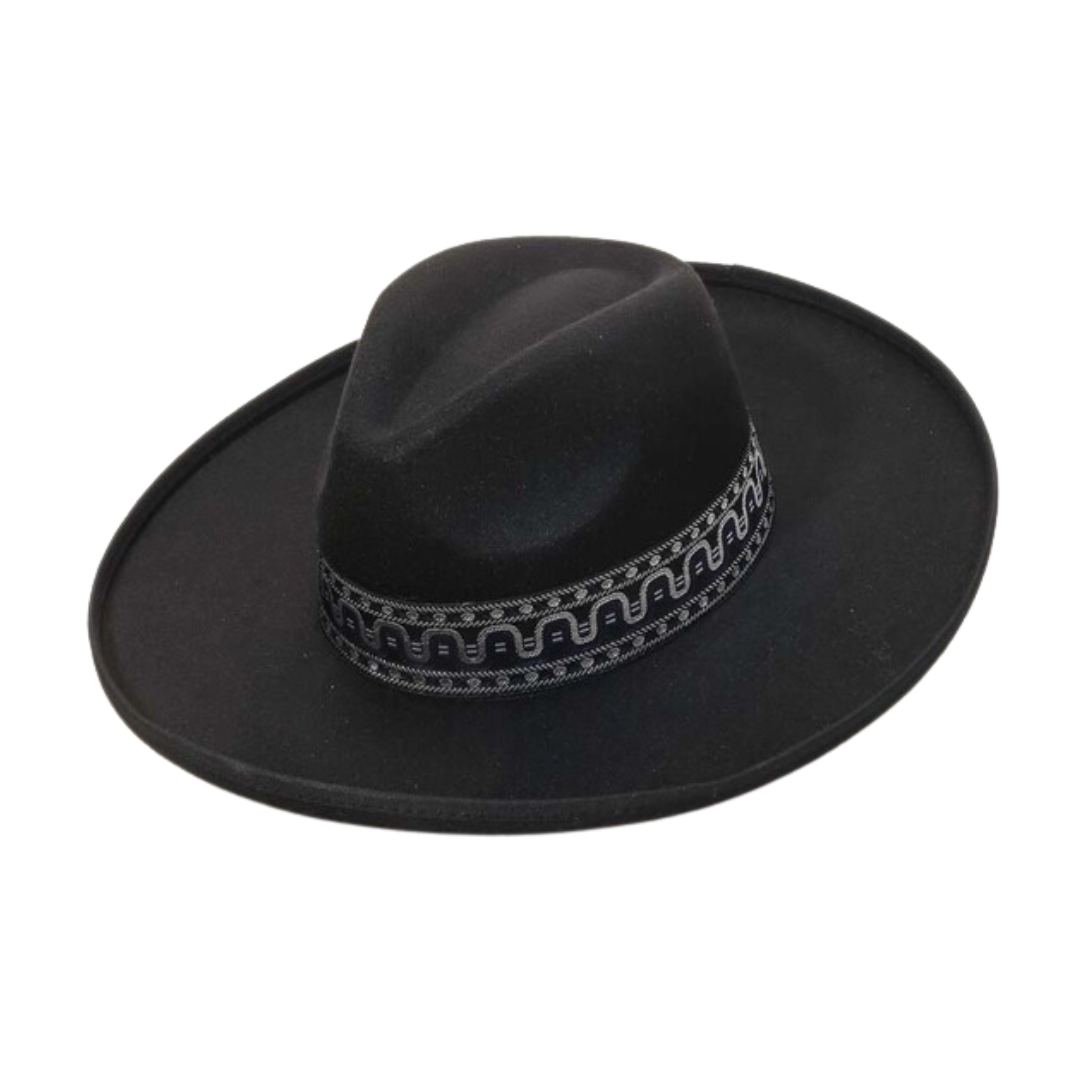 Nautical Felt Hat Black